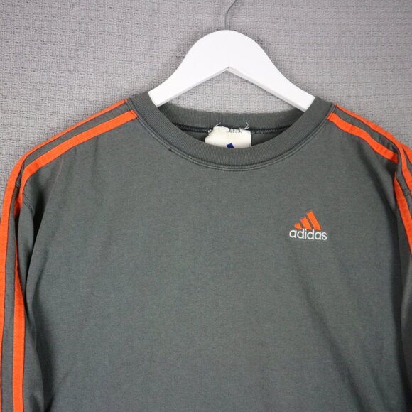 Adidas Vintage 1990s Youth Longsleeve Faded Striped Longsleeve XL - Picture 5 of 7